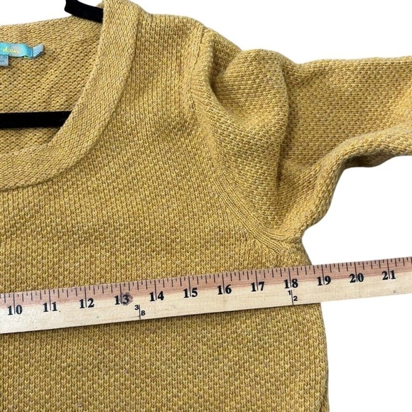 Boden Chunky knit Sweater Dress Size 12 Mustard Yellow Cashmere Blend Lagenlook‎ - Picture 5 of 8